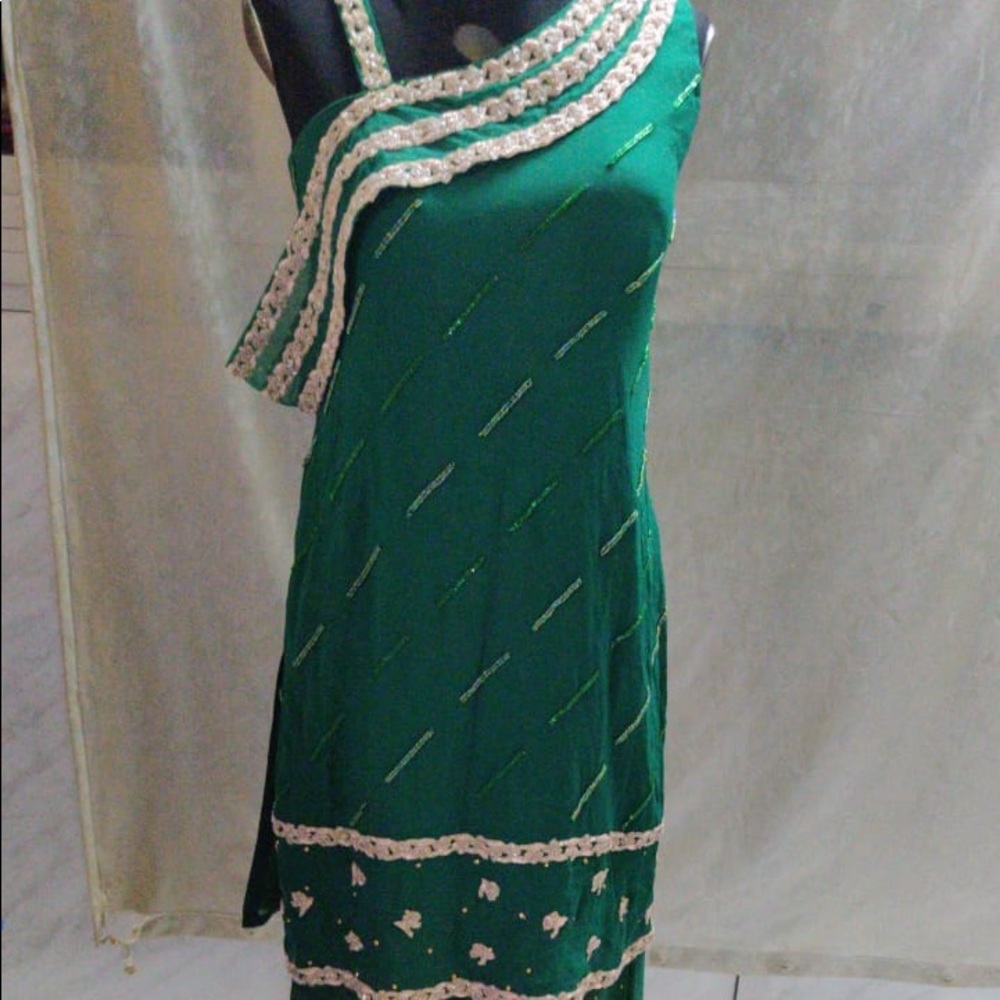 Green mehndi outfit